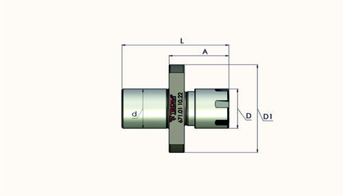 Sabit Pens Tutucu ER11 Teknik Resmi