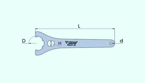 Pens Kapak Anahtarı C Tipi ER32 Teknik Resmi